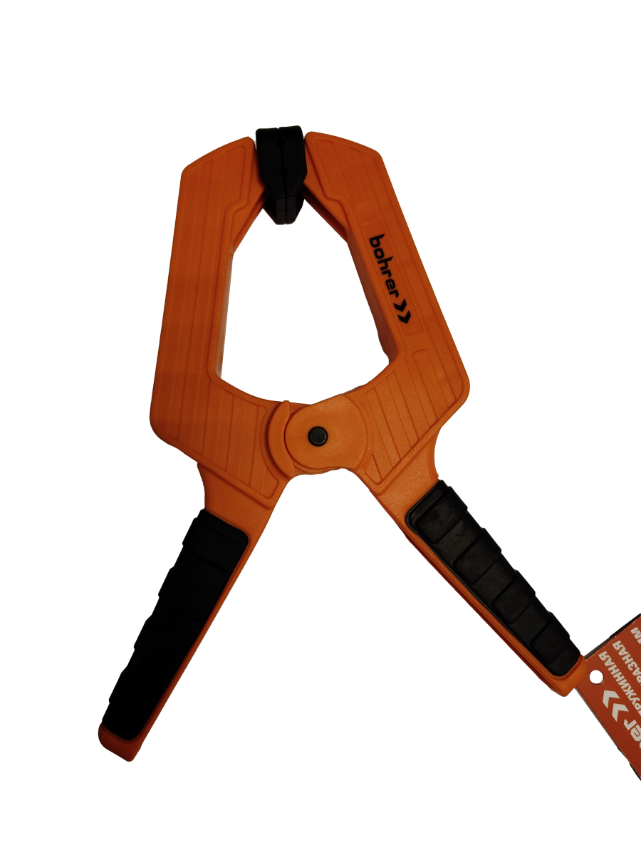 Струбцина пружинная клещеобразная Bohrer 2К 100x200x35 мм (усиленная, обрезиненная) (50/1)