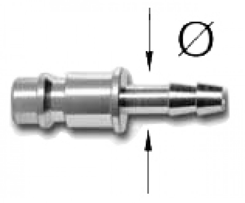 Разъемное соединение для шланга байонет папа-елочка 6х11 мм (уп.-2шт.в блистере)