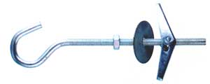 Складной пруж дюбель с крючком М5 Упаковка 10 шт.