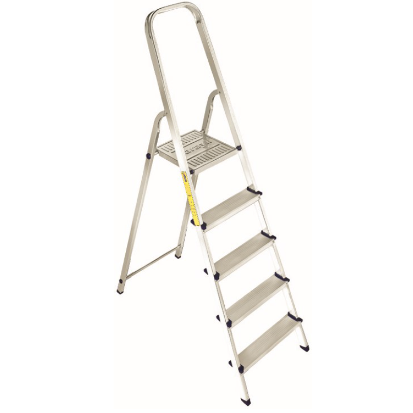 Стремянка алюминиевая Sarayli, 8 ступеней, высота площадки 1,7 м, 6,3 кг