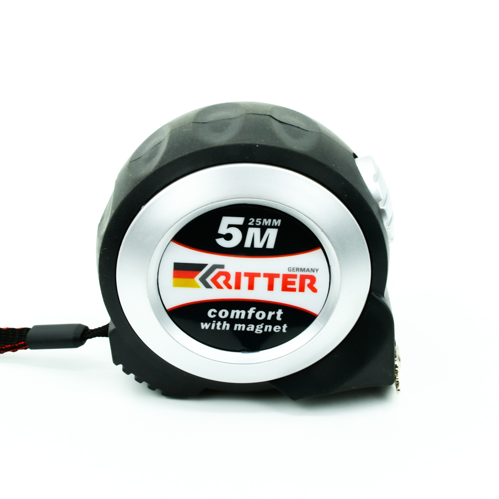 Рулетка Ritter Comfort измерительная  5м х 25мм, автостоп, магнит, обрезиненная ударопрочная