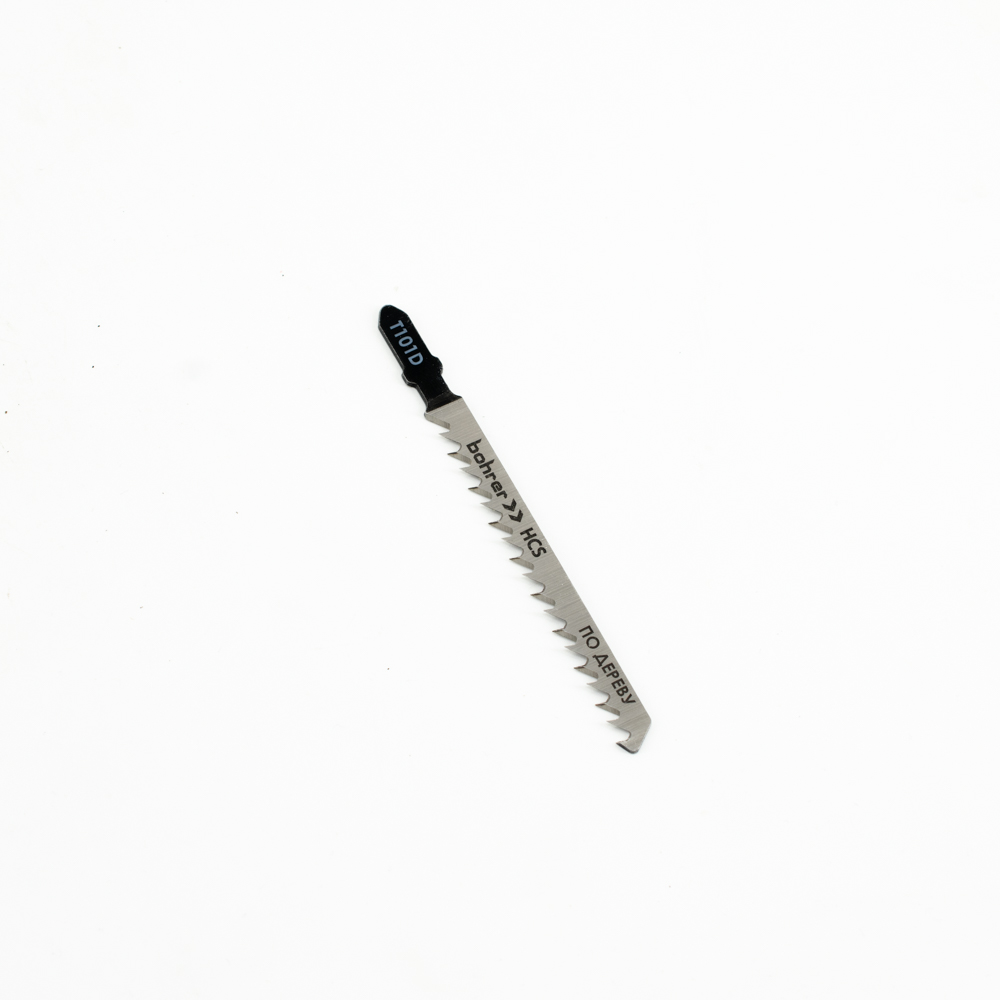 Пилки для лобзиков Bohrer по дереву Т101D HCS 100/75мм, шаг 4 мм (Прямой чистый рез) (2 шт. в уп.)