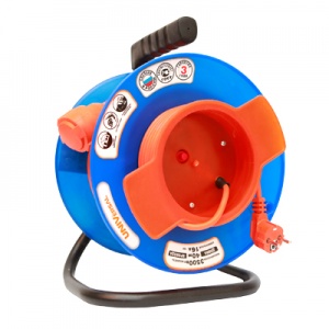 Удлинитель на катушке с выносной литой розеткой UNIVersal У10-028