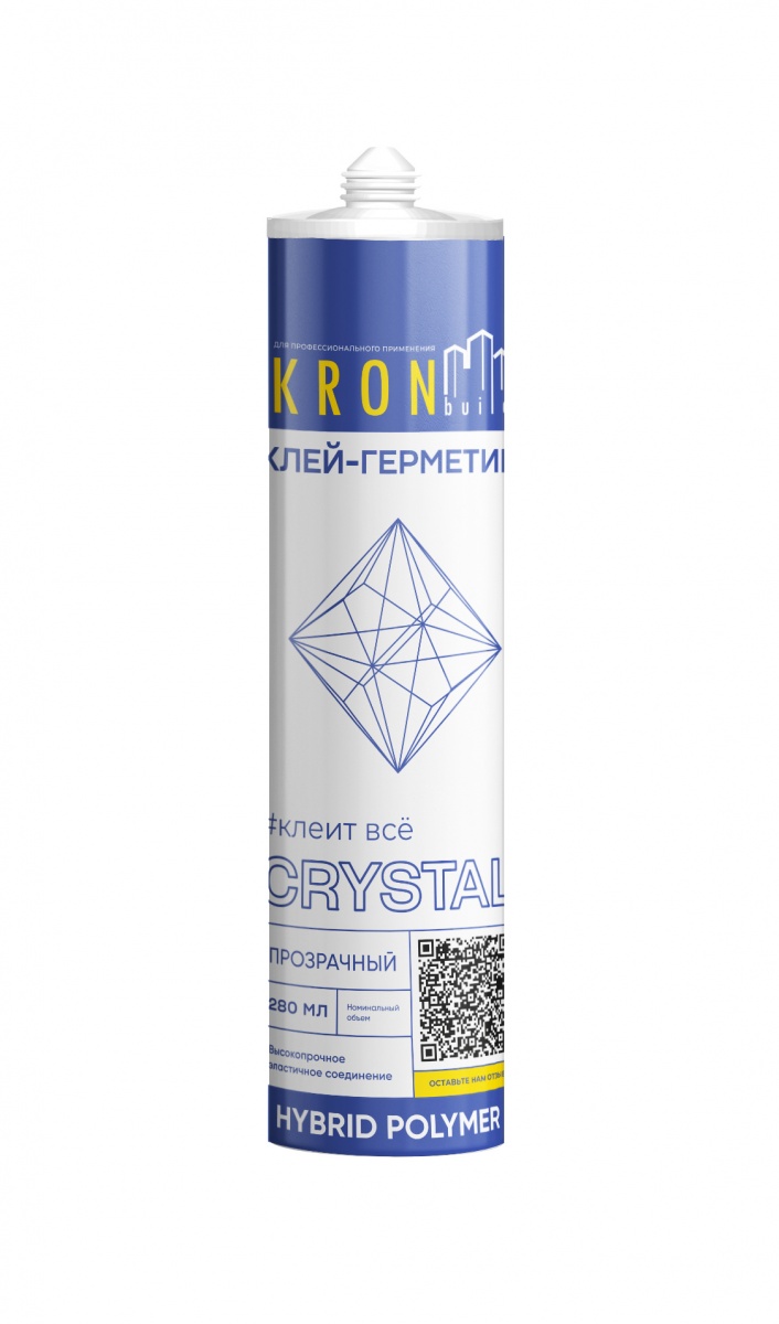 Клей-герметик KRONbuild на основе гибридных полимеров Crystal (прозрачный) 360гр