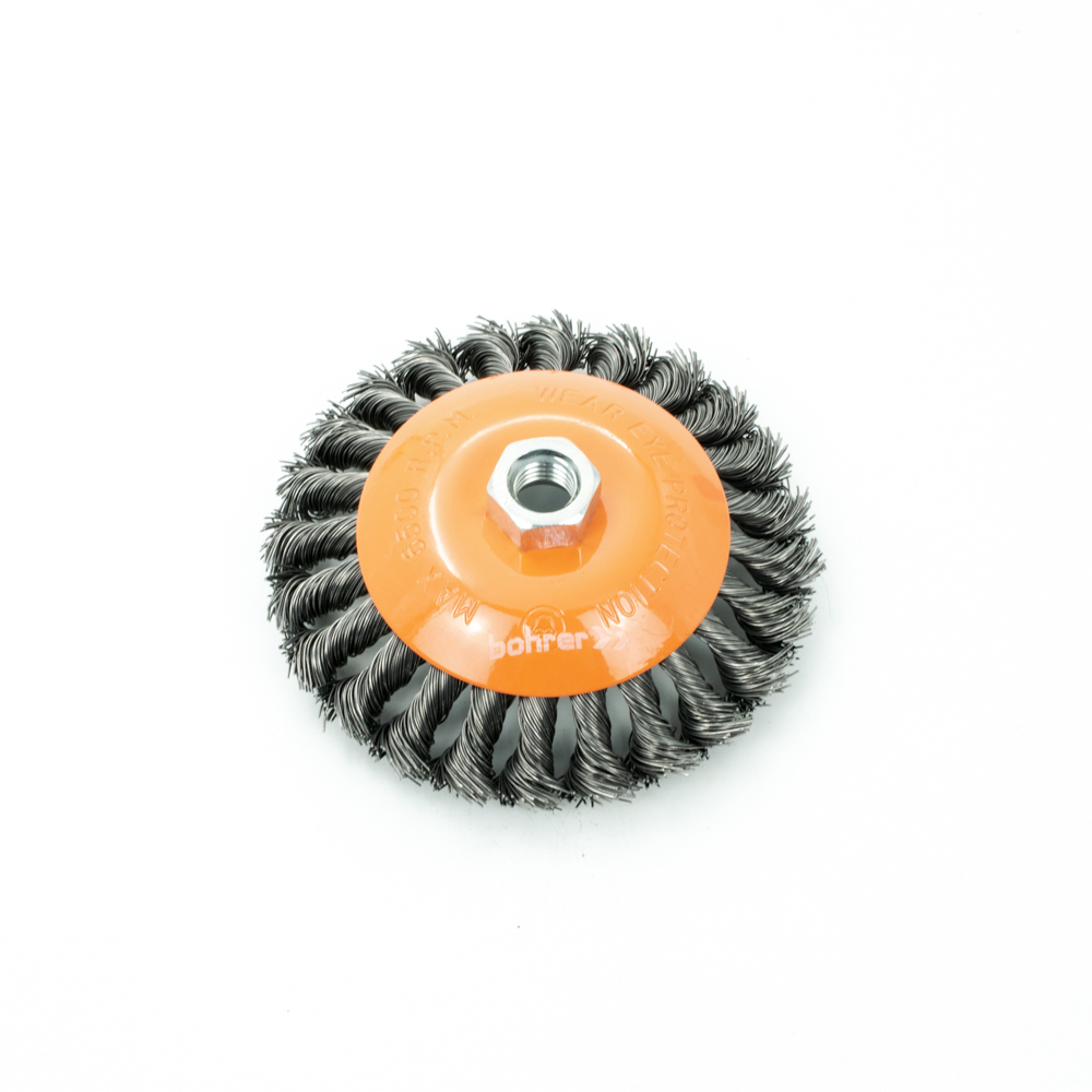 Кордщетка Bohrer коническая витая жесткая 125 мм для УШМ