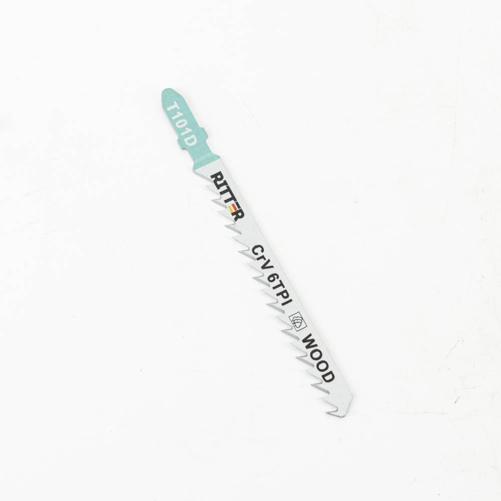 Пилки для лобзиков Ritter Eco по дереву Т101D CrV 100/75мм, шаг 4 мм 6TPi (Прямой чистый рез) (2 шт. в уп.) (200/25/1)
