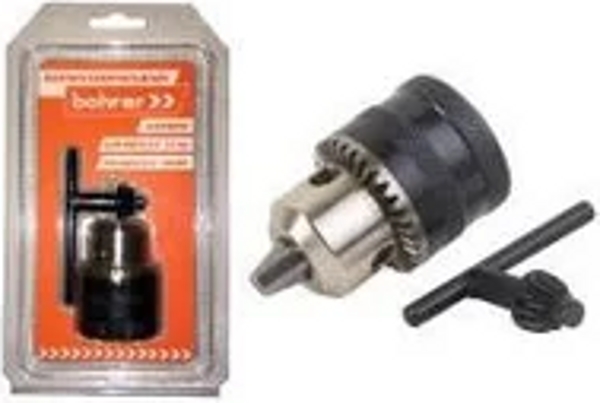 Патрон сверлильный Bohrer ключевой 1,5 - 13,0 мм (посадка 1/2" - 20UNF) с ключом (в блистере)