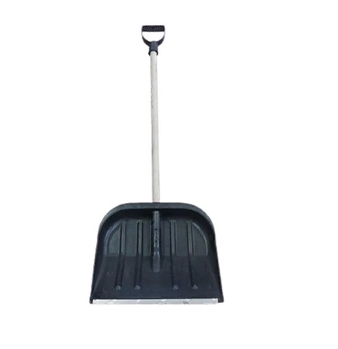 Лопата снеговая "Зима" №3 поликарбонат 450х400мм, d-32, черная с алюминиевым черенком и V-образной ручкой