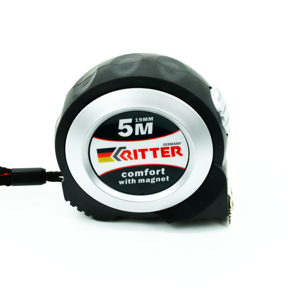 Рулетка Ritter Comfort измерительная  5м х 19мм, автостоп, магнит, обрезиненная ударопрочная