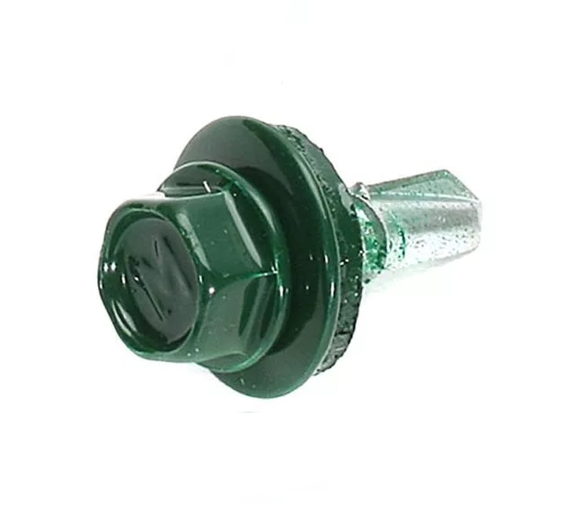 Саморез кровельный 5,5х19 RAL6005 зелёный мох Упаковка 250 шт.