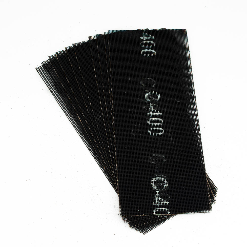 Сетка Bohrer абразивная 115х280 мм Р400 (оксид алюминия) водостойкая двусторонняя (10 шт в уп.) (100/1)