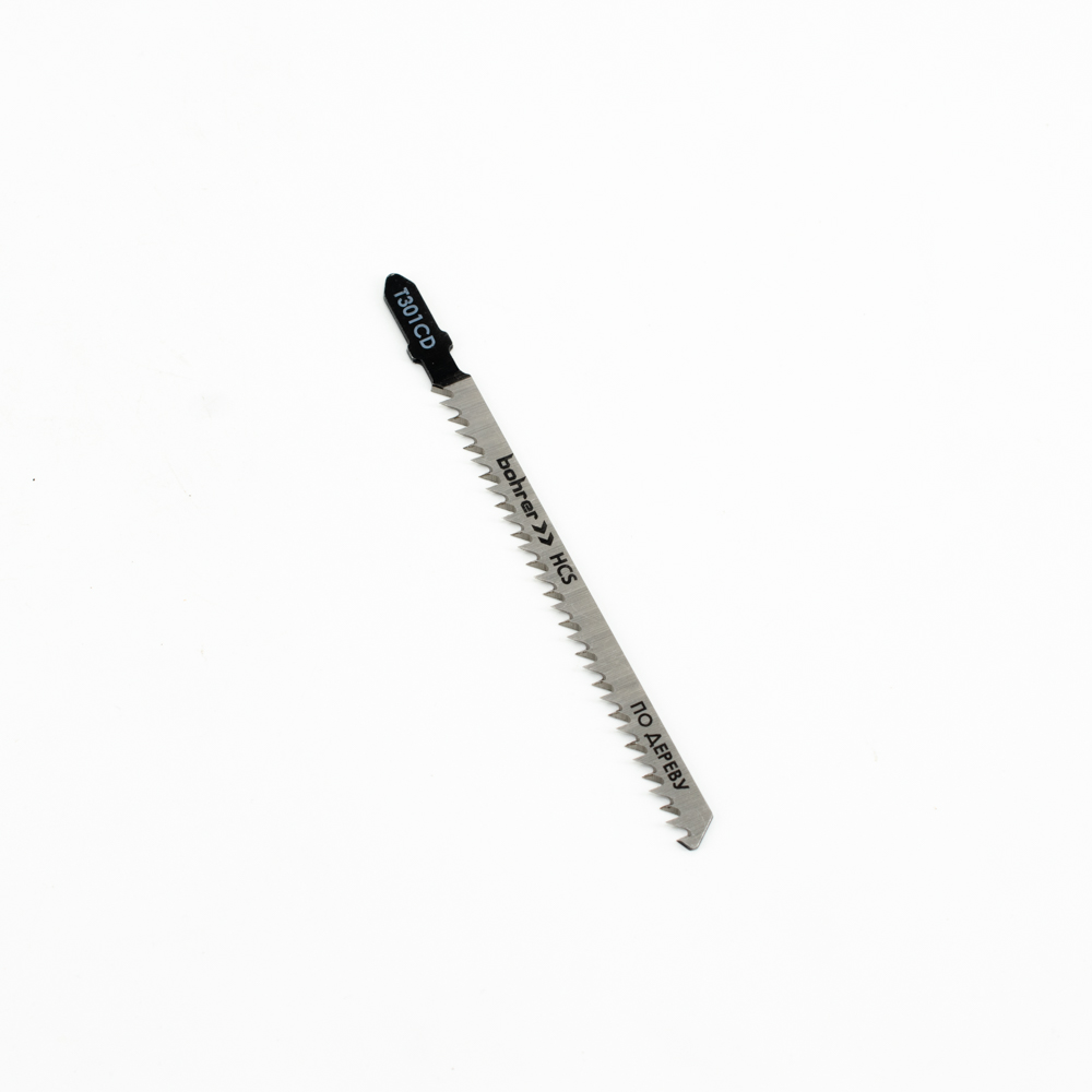 Пилки для лобзиков Bohrer по дереву Т301CD HCS 115/90мм, шаг 3 мм (2 шт. в уп.)