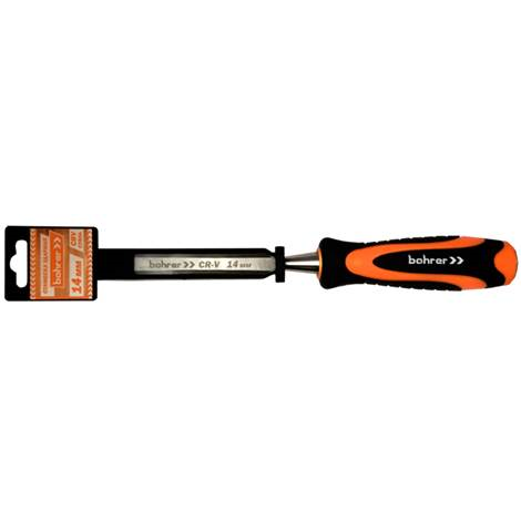 Стамеска плоская Bohrer 25 мм по дереву (сталь CrV) двухкомпонентная рукоятка