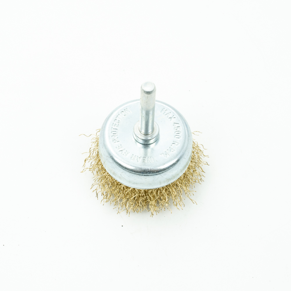 Кордщетка Bohrer чашеобразная латунированная мягкая 50 мм для дрели (в блистере)