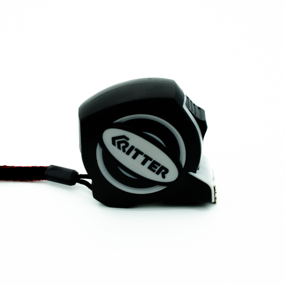 Рулетка измерительная Ritter Eco 3х16 мм (упрочненное полотно с нейлоновым покрытием, обрезин. ударопрочный корпус)