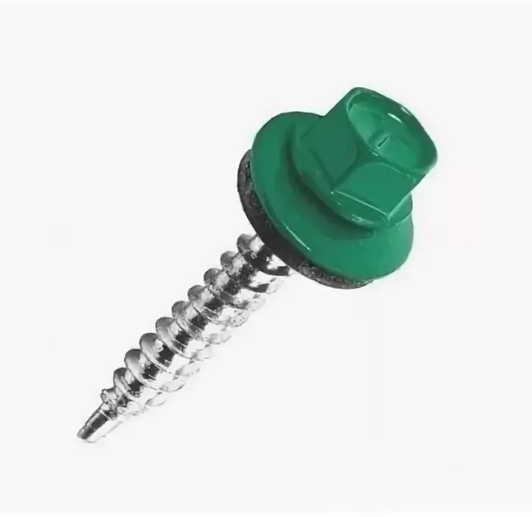 ПРОМ Саморез кровельный 4,8х51 RAL6005 зеленый мох (~ 3 200 - 4 000 шт.) (цена за 1000 шт)