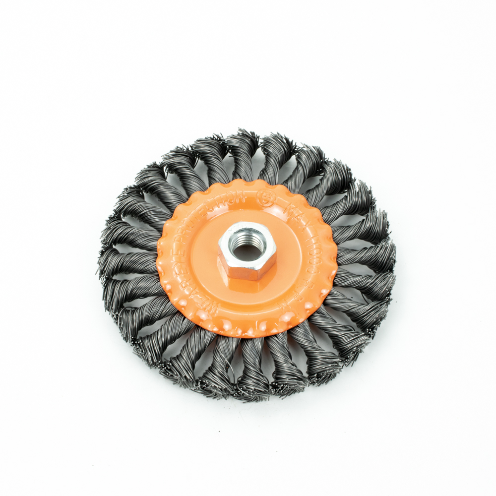 Кордщетка Bohrer дисковая витая жесткая 125 мм (толщ. проволоки 0,5 мм, гайка М14) для УШМ (60/1)