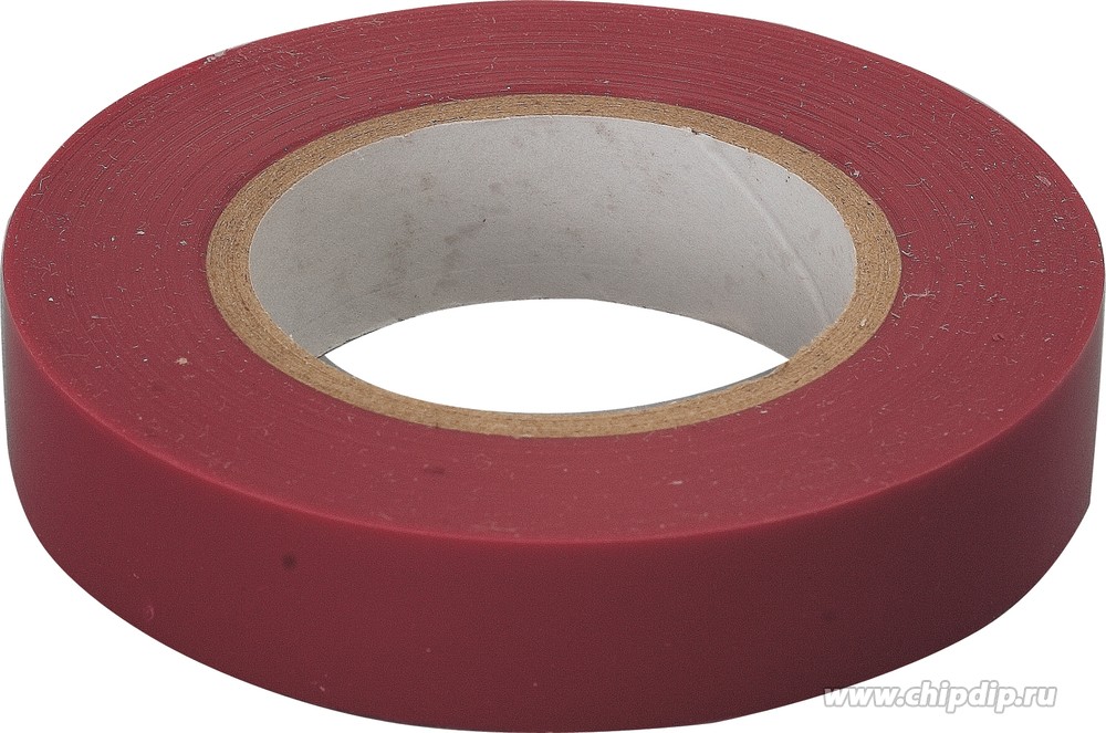 Изолента ПВХ 15мм 20м красная Klebebander (10), поштучно