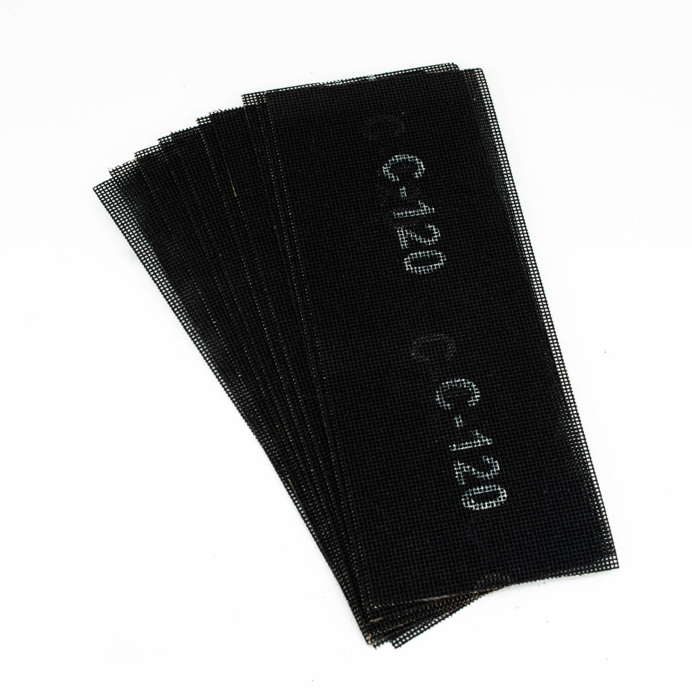 Сетка Bohrer абразивная 115х280 мм Р120 (оксид алюминия) водостойкая двусторонняя (10 шт в уп.) (100/1)