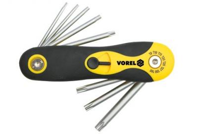 Ключи шестигранные TORX Vorel 8ч. 1.5-8мм CrV эргономичная рукоятка