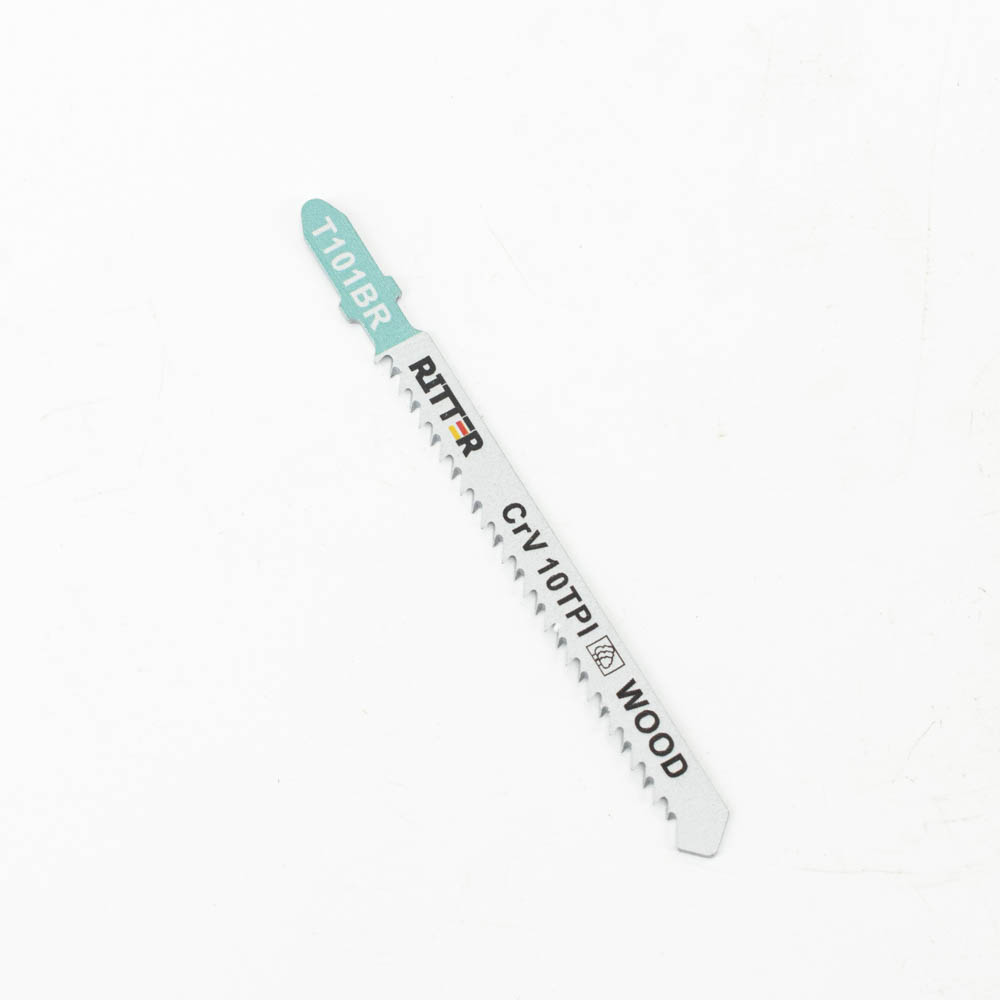 Пилки для лобзиков Ritter Eco по дереву Т101BR CrV 100/75мм, шаг 2,5 мм 10TPi (Прямой чистый, обратный) (2 шт. в уп.) (200/25/1)