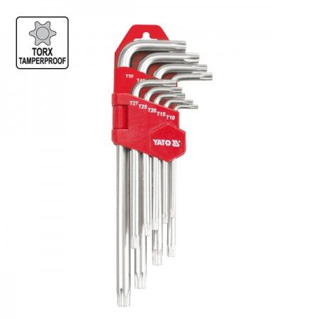 Шестигранники ТОRХ YATO, Т10-Т50, CrV, 9 предметов