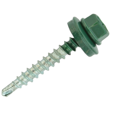 ПРОМ Саморез кровельный 4,8х38(35) RAL6005 зеленый мох (~ 4 300 - 4 800 шт.) (Цена за 1000 шт)