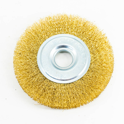 Кордщетка Bohrer дисковая латунированная мягкая 125 мм (толщ. проволоки 0,3 мм) для УШМ (посадочный 22,2 мм) (60/1)