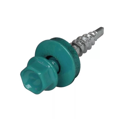 ПРОМ Саморез кровельный 5,5х19 RAL5021 морская волна (~ 5 000 - 6 400 шт.) (Цена за 1000 шт)