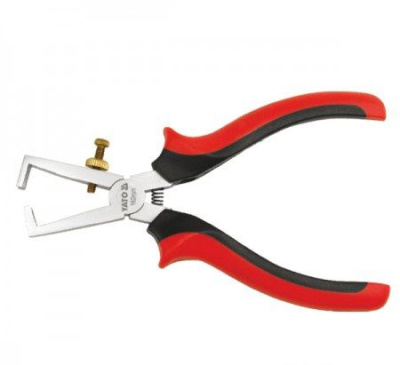 Пассатижи никелированные для зачистки проводов двухкомпонентная ручка YATO, 160мм