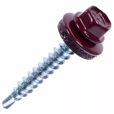 ПРОМ Саморез кровельный 4,8х29 RAL3011 (RR28) коричнево-красный (~ 4 500 - 5 600 шт.) (Цена за 1000 шт)