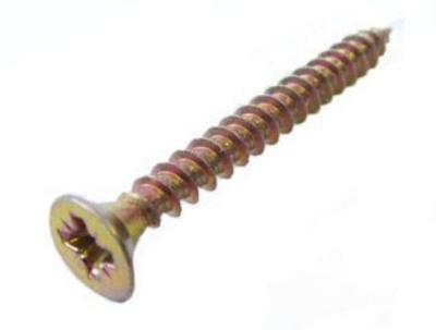 Шуруп для дерева 4,5х40 универсальный потай, желтый цинк, Pz-2 Упаковка 600 шт.