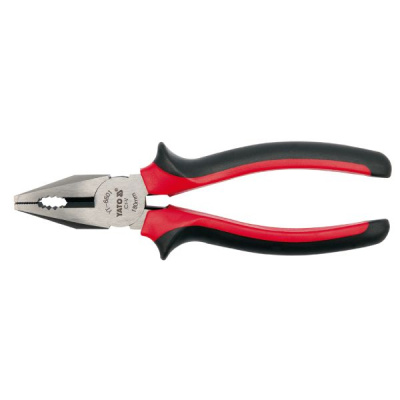 Плоскогубцы универсальные двухкомпонентная ручка YATO, CrV, 160мм