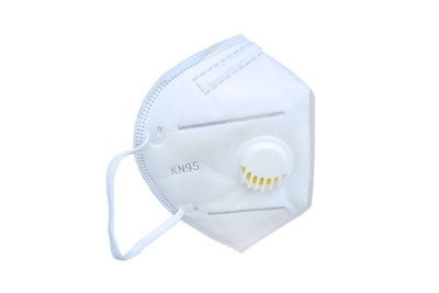 Респиратор складной KN95 (класс FFP2 NR D) с клапаном, (80% примесей, одноразовый, при сильном запылении)