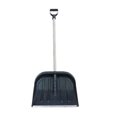 Лопата снеговая "Зима" №3 поликарбонат 450х400мм, d-32, черная с алюминиевым черенком и V-образной ручкой