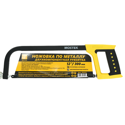 Ножовка по металлу MosTek 12"/300 мм (рег. натяжения) двухкомпонентная рукоятка (48/12/1)