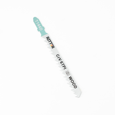 Пилки для лобзиков Ritter Eco по дереву Т144D CrV 100/75мм, шаг 4 мм 6TPi (Прямой грубый рез) (2 шт. в уп.) (200/25/1)