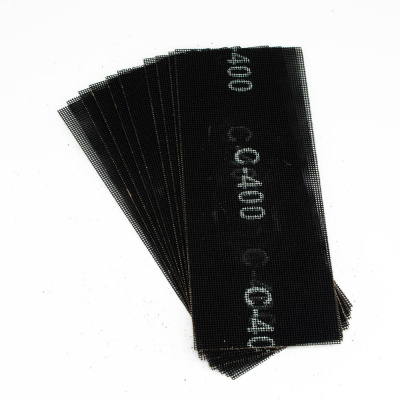 Сетка Bohrer абразивная 115х280 мм Р400 (оксид алюминия) водостойкая двусторонняя (10 шт в уп.) (100/1)