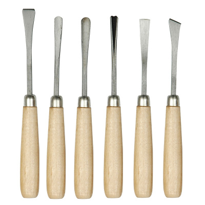 Набор VOREL стамесок фигурных 6 предметов (деревянная ручка) 