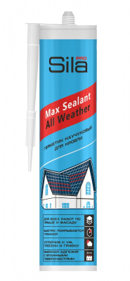 Sila PRO Max Sealant, All weather, каучуковый герметик для кровли, черный, 290 мл (1уп.-12шт.)