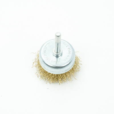 Кордщетка Bohrer чашеобразная латунированная мягкая 50 мм для дрели (в блистере)