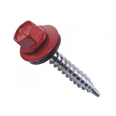ПРОМ Саморез кровельный 4,8х38(35) RAL3009 (RR29) красная окись (~ 4 300 - 4 800 шт.) (Цена за 1000 шт)
