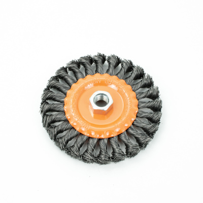 Кордщетка Bohrer дисковая витая жесткая 125 мм (толщ. проволоки 0,5 мм, гайка М14) для УШМ (60/1)