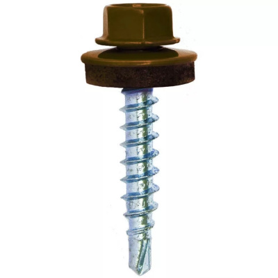 Саморез кровельный 4,8х29 RAL8017 коричневый шоколад Упаковка 250 шт.