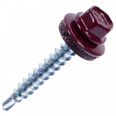 Саморез кровельный 4,8х38 RAL3011 (RR28) коричнево-красный Упаковка 250 шт.