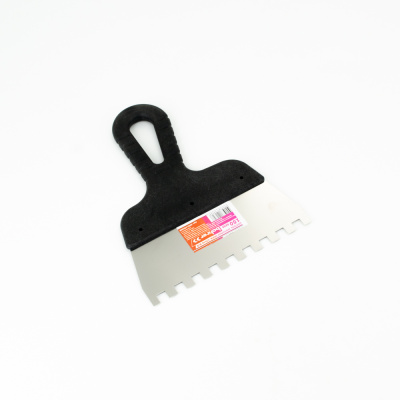 Шпатель зубчатый Bohrer 150 мм  8х8 мм (нержавеющая сталь, пластмассовая ручка)