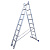 Лестница двухсекционная STAIRS алюминиевая, 252/420 см, 9 ступеней, 8 кг. STAIRS