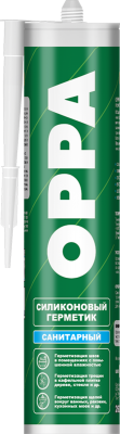 OPPA, Герметик силиконовый санитарный, белый, 270гр (1кор–24шт.)
