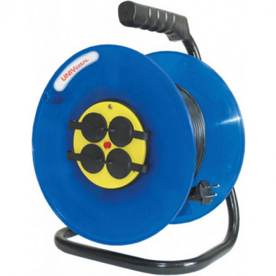 Удлинитель на катушке UNIVersal ВЕМ-250 ПВС 3х1,5мм, 3500Вт, 16А, 4 розетки, 40м IP44