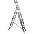 Лестница трехсекционная STAIRS алюминиевая, 196/307/420 см, 7 ступеней, 8 кг. STAIRS